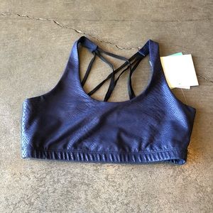 NWT beyond yoga viper bra rich navy